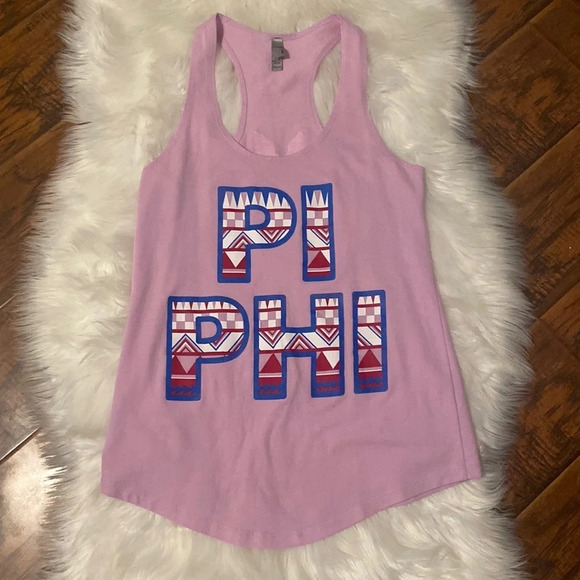 Pi Phi Aztec Print Purple Tank Pi Beta Phi Sorority Angels Size Large - Picture 1 of 4